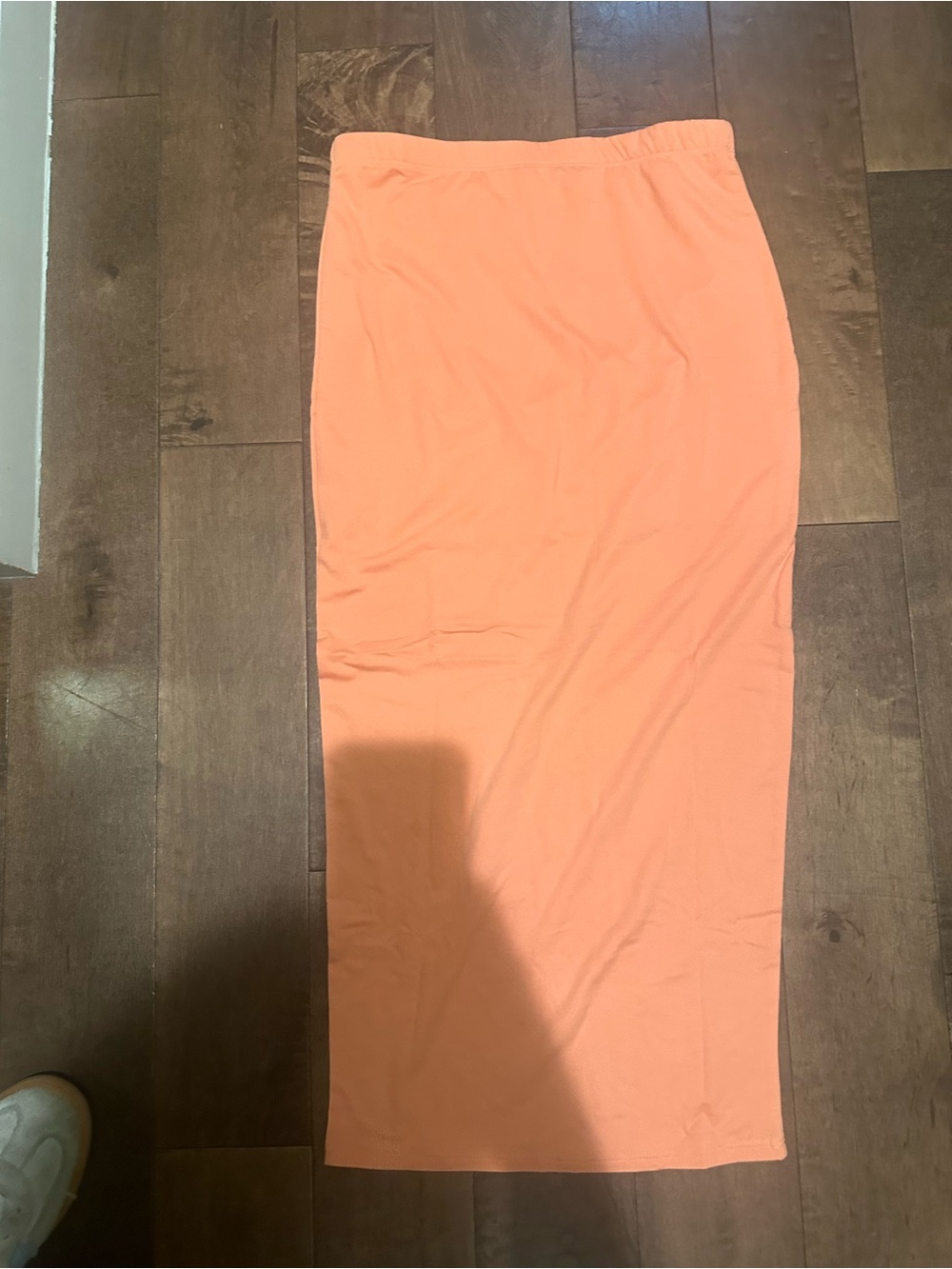 Women's Peach Maxi Pencil Skirt - Stretch Jersey